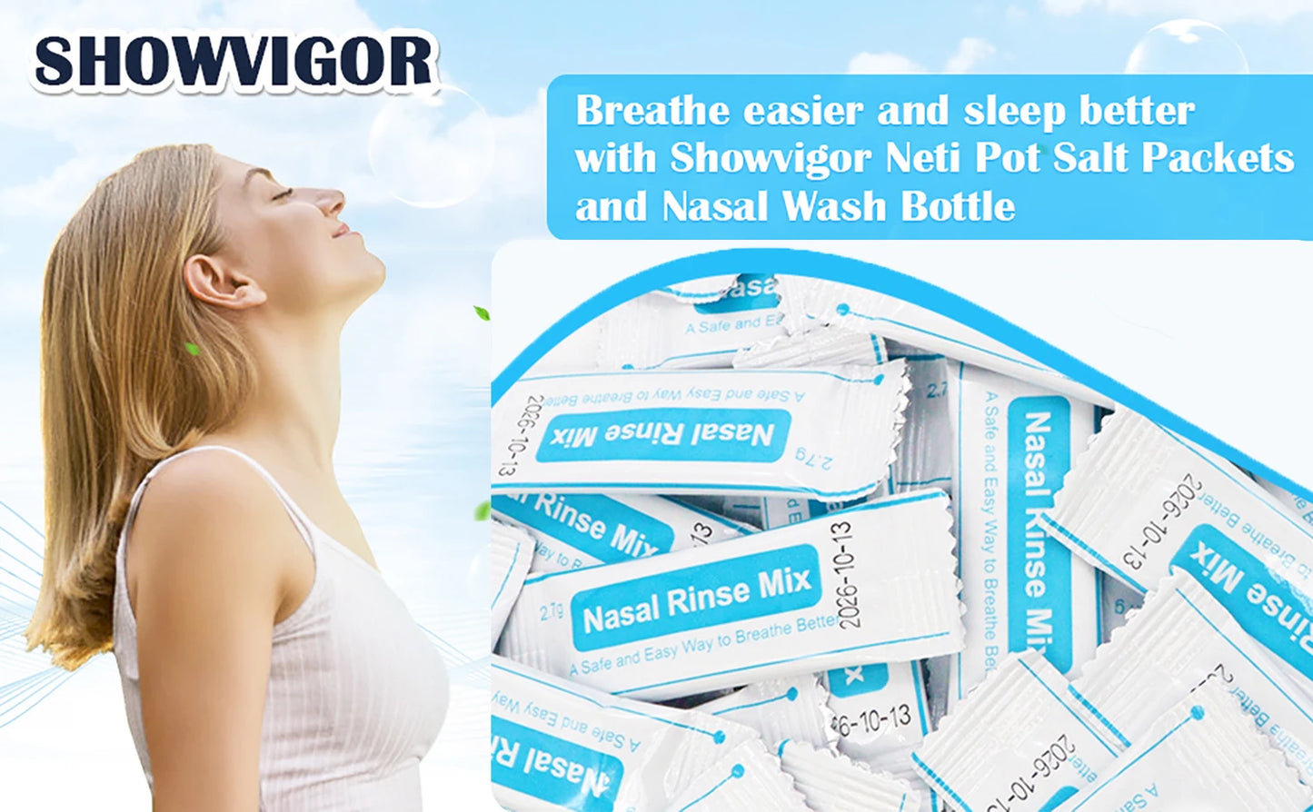 Pre-Mixed Saline Packets for Sinus Rinse and Nasal Irrigation Systems, 30 Count, Pharmaceutical Grade and PH Balanced